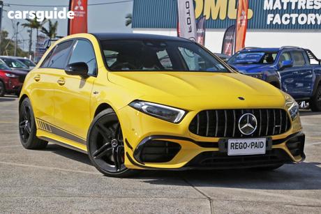 Yellow 2019 Mercedes-Benz A45 Hatchback S 4Matic