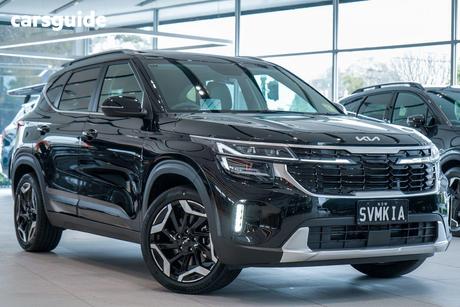 Black 2025 Kia Seltos Wagon Gt-Line (Awd) (Sunroof)