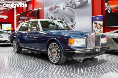 Blue 1990 Rolls-Royce Silver Spirit Sedan II R