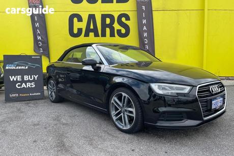 Black 2018 Audi A3 Convertible 1.4 TFSI S TRONIC COD 8V MY18