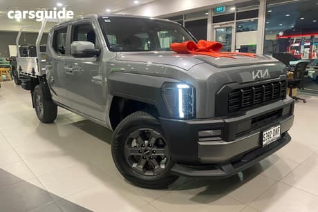 Grey 2025 Kia Tasman Double Cab Chassis Sx (4X4) Black Fender