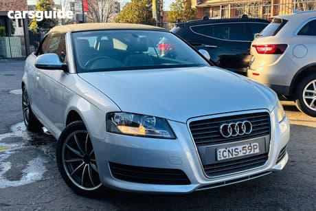 Silver 2009 Audi A3 Convertible ATTRACTION 8P CONVERTIBLE 2DR AUTO S TRONIC 7SP 1.8T