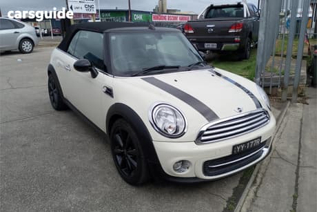 White 2013 Mini Cabrio Convertible Cooper