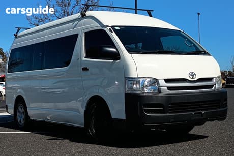 White 2010 Toyota HiAce Bus Commuter