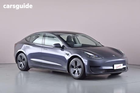Grey 2021 Tesla Model 3 Sedan Standard Range Plus Rwd