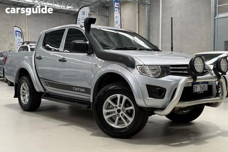 Silver 2013 Mitsubishi Triton Double Cab Utility Glx (4X4)