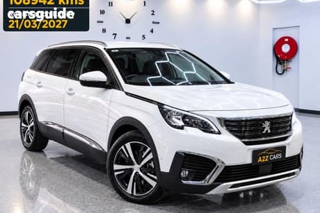 White 2019 Peugeot 5008 Wagon Allure