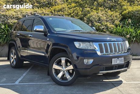 Blue 2012 Jeep Grand Cherokee Wagon Overland (4X4)