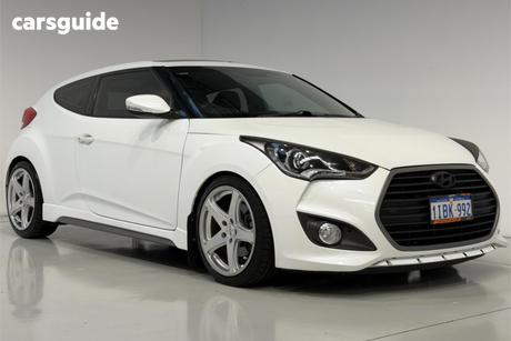 White 2017 Hyundai Veloster Coupe Sr Turbo