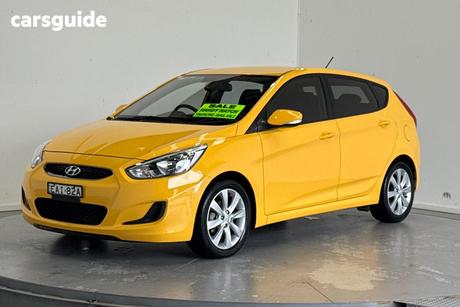 Yellow 2018 Hyundai Accent Hatchback Sport