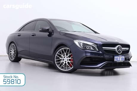 Blue 2017 Mercedes-Benz CLA45 Coupe 4Matic