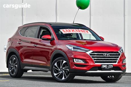 Red 2020 Hyundai Tucson Wagon Highlander (Awd)