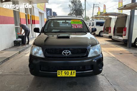 Black 2010 Toyota Hilux Cab Chassis Sr
