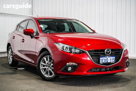 Red 2015 Mazda 3 Hatchback Maxx