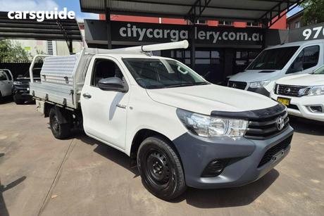 White 2018 Toyota Hilux Cab Chassis Workmate
