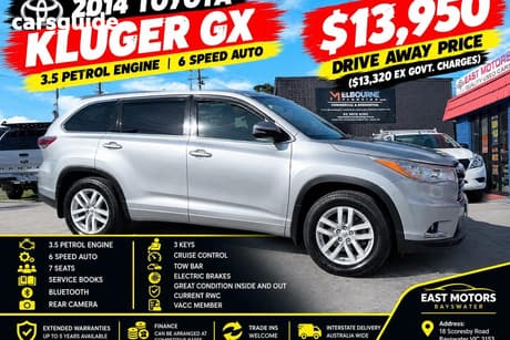 Silver 2014 Toyota Kluger Wagon Gx (4X2)