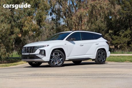 White 2022 Hyundai Tucson Wagon N Line (Fwd)