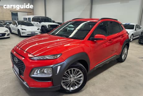 Orange 2019 Hyundai Kona Wagon Elite (Awd)