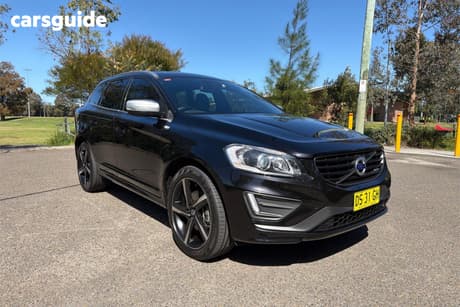 Black 2015 Volvo XC60 Wagon T6 R-Design