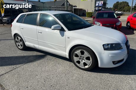 White 2007 Audi A3 Hatchback Sportback 1.8 Tfsi Ambition