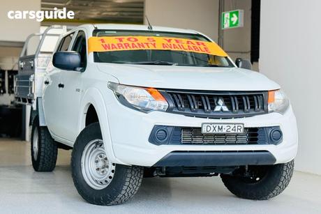 White 2018 Mitsubishi Triton Dual Cab Chassis Glx (4X4)