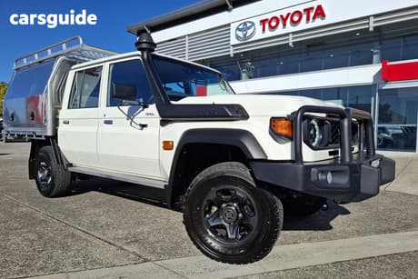 White 2025 Toyota Landcruiser 70 Series Double Cab Chassis Lc79 Gxl + Diff Locks
