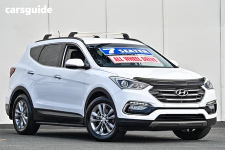 White 2016 Hyundai Santa FE Wagon Elite Crdi (4X4)