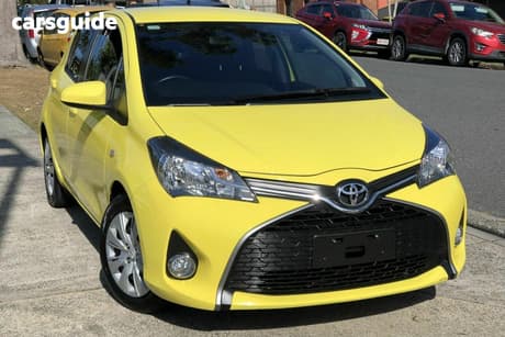 Yellow 2016 Toyota Yaris Hatchback Sx