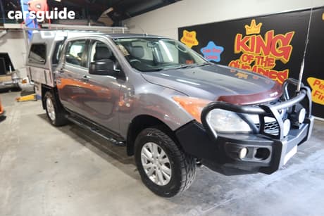 Grey 2012 Mazda BT-50 Dual Cab Chassis Xt (4X4)