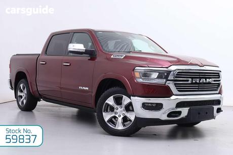 Red 2022 RAM 1500 Crew Cab Utility Laramie (Hybrid)
