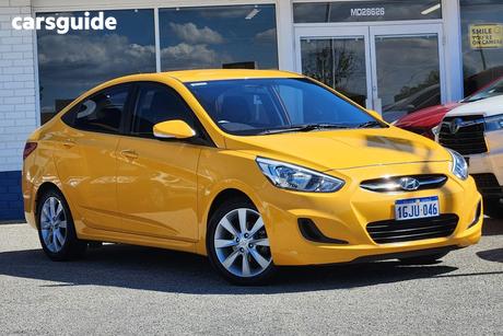 Yellow 2017 Hyundai Accent Sedan Sport