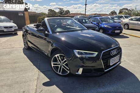 Black 2018 Audi A3 Cabriolet 2.0 Tfsi S Tronic Sport