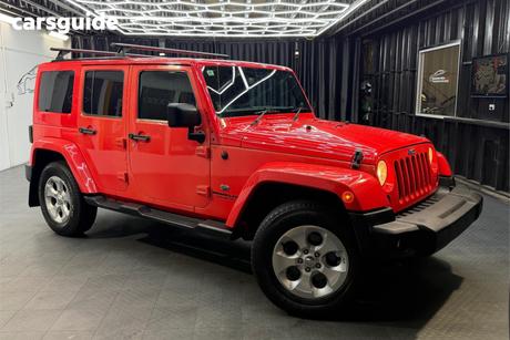 Red 2013 Jeep Wrangler Hardtop Unlimited Overland