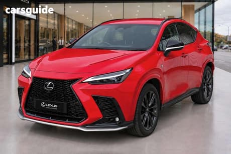 Red 2025 Lexus NX350H Wagon F Sport Hybrid Awd