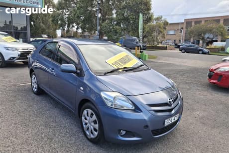 Blue 2007 Toyota Yaris Sedan Yrs