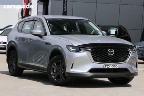 Silver 2025 Mazda CX-60 Wagon G25 Evolve