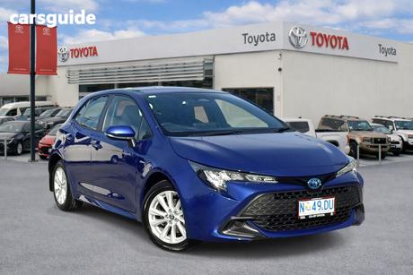 Blue 2025 Toyota Corolla Hatchback Ascent Sport Hybrid