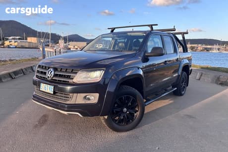 Blue 2015 Volkswagen Amarok Dual Cab Utility Tdi420 Dark Label