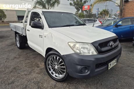 White 2010 Toyota Hilux Cab Chassis Workmate