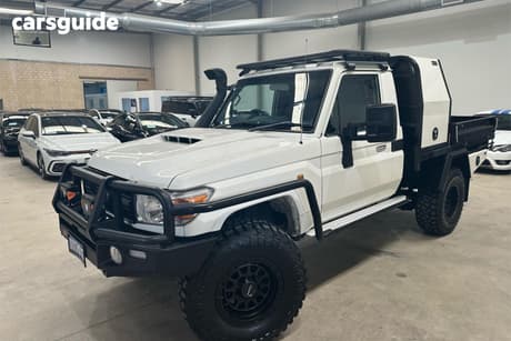 White 2020 Toyota Landcruiser Cab Chassis Workmate