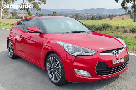 Red 2016 Hyundai Veloster Coupe +
