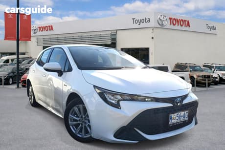 White 2024 Toyota Corolla Hatchback Ascent Sport Hybrid