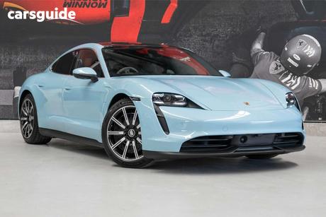 Blue 2021 Porsche Taycan Coupe 4S