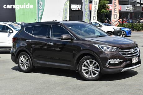 Brown 2017 Hyundai Santa FE Wagon Elite Crdi (4X4)