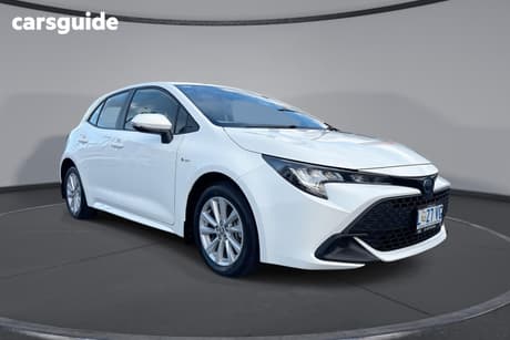 White 2024 Toyota Corolla Hatchback Ascent Sport Hybrid