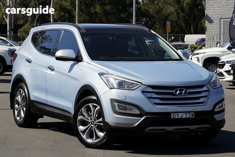 Blue 2014 Hyundai Santa FE Wagon Highlander Crdi (4X4)