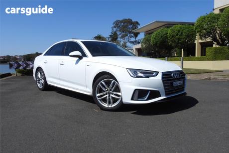 White 2018 Audi A4 Sedan 40 Tfsi S Tronic Sport