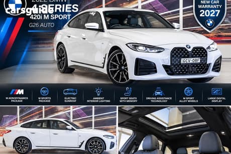 White 2022 BMW 420I Coupe M Sport Gran Coupe
