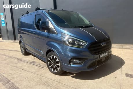 Blue 2020 Ford Transit Custom Van 320S Sport (Swb)