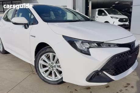 White 2024 Toyota Corolla Hatchback Ascent Sport Hybrid